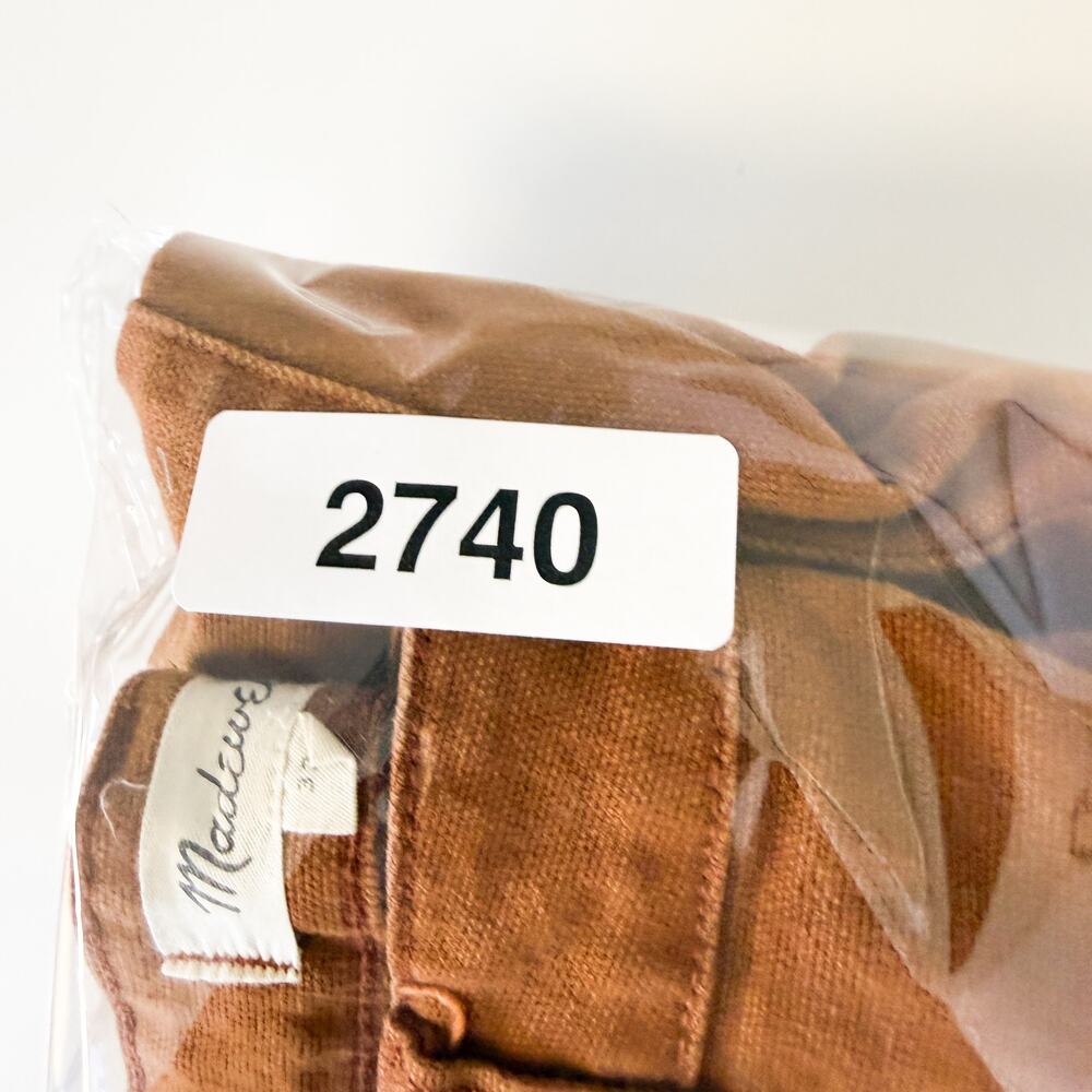 Madewell Womens Slim Emmett Tapered Pants High Rise Brown - 32 - Picture 9 of 9
